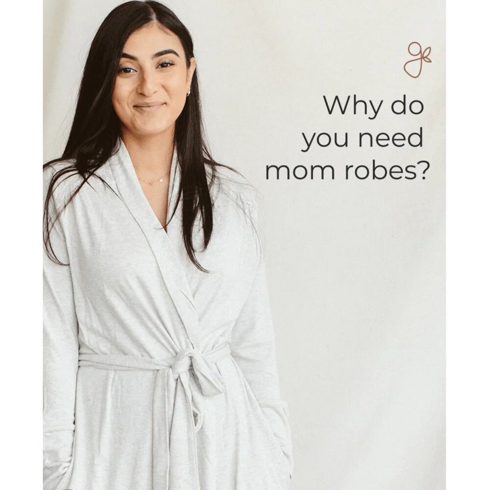 Goumi Robe Mama Bamboo Organic Cotton Storm Grey Size XL - XXL Christmas Gift!